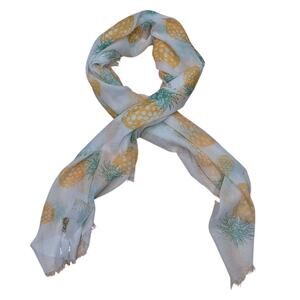 NWT Pineapple Scarf Lightweight Sheer Wrap